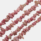 400pcs Natural Chip Stone Beads for Jewelry Making Rhodochrosite 5-8mm Irregular Gemstones Healing Crystal Loose Rocks Bead Hole Drilled for Ring Earrings Necklace Bracelet Making DIY Art Crafts - color: Rhodochrosite(2 Strands-62")