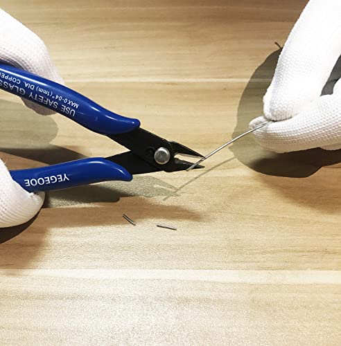 Flush Wire Cutter, 10PACK Diagonal Cutting Pliers, 5inch Side Cutter, Nippers, Small Wire Cutters, Shear Cutters, Wire Snips for Electronic Floral Wire Model Sprue Soft Copper, Blue - style: blue wire cutters x 10