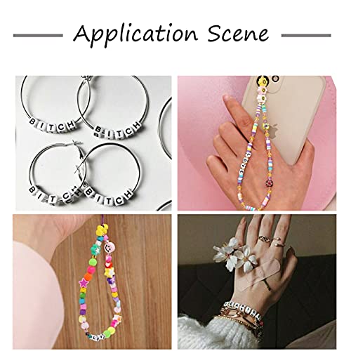 FASHEWELRY 300Pcs Cube White Acrylic Letter Beads 6x6mm Letter Z Alphabet Beads for DIY Bracelet Necklace Jewelry Making - color: Letter Z, size: 6x6x6mm