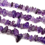 3-5mm Natural Purple Amethyst Gemstone Chips Loose Beads Semi Precious for Jewelry Making DIY Handmade Craft Supplies 1 Strand per Bag Approxi 32" - color: Purple Amethyst