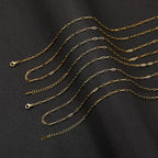 YOUBEIYEE 10pcs Paperclip Chain Necklace for Women Dainty Gold Plated Stainless Steel Jewelry Chain Necklace Bulk - color: Gold, size: 16inch (2.5x6.5mm)