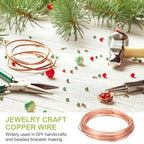 PATIKIL 99.9% Pure Copper Wire for Jewelry Making, 12 Gauge (2mm) Copper Craft Wire 14.8 Feet Beading Jewelry Making Supplies for Crafting Wreath Electroculture Gardening - size: 12 Gauge x 14.8 Feet