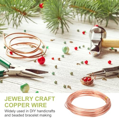 PATIKIL 99.9% Pure Copper Wire for Jewelry Making, 12 Gauge (2mm) Copper Craft Wire 14.8 Feet Beading Jewelry Making Supplies for Crafting Wreath Electroculture Gardening - size: 12 Gauge x 14.8 Feet
