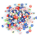 200PCS Polymer Clay Ocean Animal Beads - 10mm Mixed Colorful Flat Round Beads Spacer Kit for Jewelry Making DIY Bracelet Necklace - color: Clay Ocean Animals