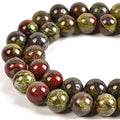 10mm Genuine Dragon Blood Jasper Bead Gemstone Round Semi Precious Loose Beads for Jewelry Making 15" - color: Dragon Blood Jasper, size: 10mm
