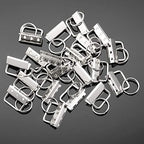 SPEEDWOX 20 Sets of Key Fob Pliers and 1.25 Inch Key Fob Hardware Sets with Keychain Split Rings White Nickel Webbing Fabric Strapping Glass Breaking Pliers Tools with Rubber Tips - size: 1.25" White Nickel