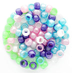 Essentials by Leisure Arts Pony Beads, 6x9mm, Pastel Pearl Mix, 750pc – Bracelet Making Kit for Jewelry and Kandi Crafts – Bulk Craft Beads for Friendship Bracelets and DIY Projects
