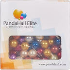 PH PandaHall 10mm Pearl Beads 100pcs Craft Pearls Satin Luster Faux Pearl Beads Mixed Round Glass Pearl Beads Dyed Loose Spacer Beads Pearlized Beads for Jewelry Necklace Craft Making Vase Fillers - size: 10mm
