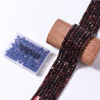 Natural Faceted Garnet Cube Stone Beads 5-5.5mm 60pcs/str Loose Square Semi Gemstone Stone Beads for Making Bracelets Necklace Earrings - color: Garnet