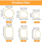 48 Pcs Alloy Open Back Bezel Pendants, 6 Styles Hollow Frame Pendants Ring for Resin Jewelry Making, DIY Craft Blank Bezels Molds for Earrings, Necklaces, Bracelets, Pressed Flower Charms (4 Colors)