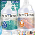 IGaiety Epoxy Resin, 2 Gallon Epoxy Resin Kit, Crystal Clear High-Gloss Epoxy Self-Leveling Casting Kit No Yellowing Perfect for DIY Crafts, Table Tops (1 Gallon Resin + 1 Gallon Hardener) - size: 2 Gallon