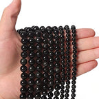 35pcs 10mm Natural Black Obsidian Gemstone Beads Energy Healing Crystal Round Loose Stone Beads for Jewelry Making, DIY Bracelets Necklaces - color: Black Obsidian, size: 10mm