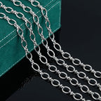 UMAOKANG 2 Meters Stainless Steel Jewelry Chains Bulk Rolo Chains Bulk for Men and Women Jewelry DIY Jewelry Making Chain - color: Rolo (Steel)
