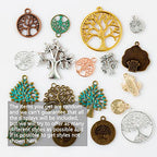 stino 100 G Mixed Style Metal Charms for Jewelry Making, Bulk Silver & Gold Plated, for Bracelet, Necklace, Earrings DIY Crafts - style: Tree of Life