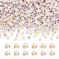 FASHEWELRY 500Pcs White Golden Letter Beads 4.5mm Square Alphabet Beads Acrylic Cube Letter H Beads for Friendship Bracelet Necklace Keychains Jewelry Making - color: Letter H