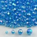 1800pcs Acrylic Faceted Round Beads 4mm 6mm 8mm 10mm AB Colors Glossy Acrylic Round Spacer Beads with Hole for DIY Bracelet Necklace Jewelry Making Supplies Handmade Craft(Lake Blue AB) - color: Lake Blue AB