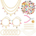 352 Pcs Assorted Charms for Jewelry Making,Mixed Enamel KC Gold Alloy Letter Pendants,Wholesale Bulk Jewelry Charms for DIY Necklace Bracelet Earring and Crafting - style: A7:Flower Charms-270Pcs Kit