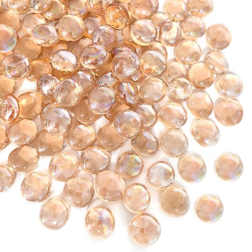 FANTIAN 5 lbs Pink Glass Beads for Vases,About 500 Pcs Glass Pebbles Marbles for Vase, Aquarium, Candle, Crafts, Centerpieces and Wedding Decoration - color: Pink, size: 5 Pounds