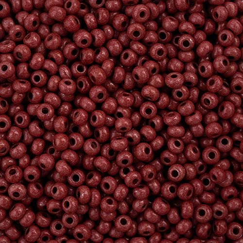 John Bead Czech Glass Seed Beads 11/0 Terra Intensive Brown, 23 Grams of DIY Jewelry Making Beads Preciosa (Jablonex) - color: Brown