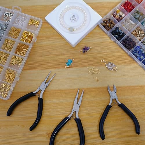 Giwaelro Jewelry Pliers Set, 10 PCS Professional Pliers for Jewelry Making, Repair and Wire Wrapping