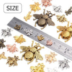 100g Alloy Bee Charm Mixed Honey Bee Pendant Charms Vintage Insect Jewelry Findings for DIY Necklace Bracelet Crafts,40-80pcs - style: Mixed Bee Charms