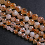 8MM 46PCS Natural Stone Citrine A Grade Quartz Crystal Loose Beads for Jewelry Making DIY Bracelet Necklace 1 Strand 15’’ - color: Citrine A, size: 8mm