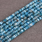 BONNY BOXX 1 Strand (150PCs) Natural 2 * 4mm Apatite Rondelle Beads, Natural Abacus Disk Stone Beads Loose Spacer Gemstone for DIY Bracelet Necklace Jewelry Making - color: Apatite, size: 2*4MM