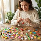 Keychain Charms Bulk 30pcs mixed Cute 3D Charms for Keychain Making for Bracelet Earring Jewelry Making DIY Crafts Includes Animal Food Fruit Flower Designs - color: Mix Random