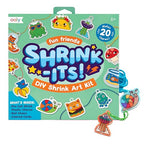 Ooly 28 PC DIY Shrinking Art Kit for Kids, 20 Plastic Pre Cut Charms and More, No Mess Creative Activity Jewelry Making Kit - Fun Friends - color: Fun Friends Charms