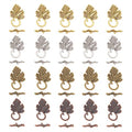 SUPERFINDINGS 40 Sets Tibetan Style Leaf Toggle Jewelry Clasps 4 Colors Necklace Toggle Clasp Alloy Metal T-bar Closure Clasps for Necklace Bracelet Jewelry Making DIY Craft,1.42x0.87x0.18Inch