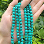 120pcs Adabele Natural Green Turquoise Howlite Healing Gemstone 6mm Round Beads Gem Stone Spacer for DIY Craft Jewelry Making GS19-6 - color: Green Howlite (Imitated Turquoise), size: 6mm (120pcs/2 strands)
