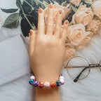 200PCS Acrylic Crystal Beads for Jewelry Making Round Loose Beads Charms Ink Patterns for Bracelets Earring Necklace Rings Adults Beading DIY Art Craft Projects Decor Birthday Gifts (14mm) - size: 14mm