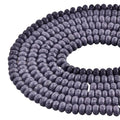 Rondelle Beads for Jewelry Making 5x8mm Natural Stone Beads 1 Strand 15.5inch Lentil Spacer Beads Rondelle Gemstone Bead Semi-Precious Stone Bead for Bracelet Necklace CraftsLava Stone - color: Lava stone Beads