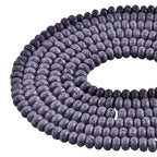 Rondelle Beads for Jewelry Making 5x8mm Natural Stone Beads 1 Strand 15.5inch Lentil Spacer Beads Rondelle Gemstone Bead Semi-Precious Stone Bead for Bracelet Necklace CraftsLava Stone - color: Lava stone Beads