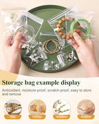 200Pcs Anti Tarnish Jewelry Bags Clear Pvc Jewelry Storage Pouches with Zipper Plastic Packing for Earrings (Anti Tarnish Jewelry Bags Set) - color: 200Pcs Anti Tarnish Jewelry Bags Set