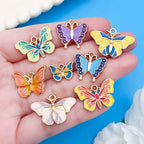 Youdiyla 40Pcs Alloy Dripping Butterfly Series Pendant Jewelry Making DIY Keychain Earrings Pendant Various Design Charms for Jewelry Making Bracelets Necklace (SN801) - color: SN801