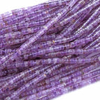2x4MM 150PCS Amethyst Crystal Tube Cylinder Rondelle Abacus Disk Spacer Loose Beads for Jewelry Making - color: Amethyst, size: 2x4mm cylindrical
