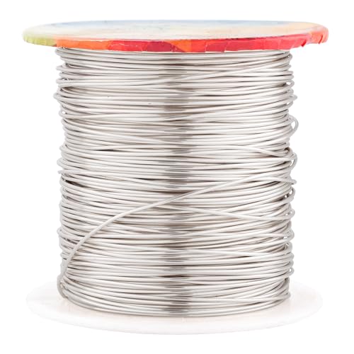 82 Feet Tarnish Resistant Copper Wires 20 Gauge Jewelry Craft Wires Beading Wire for Jewelry Making, Wire Wrapping and Crafting(Silver) - color: 1Silver, size: 20 Gauge