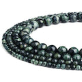 RUBYCA Natural Kambaba Jasper Gemstone Round Loose Beads Green for Jewelry Making 1 Strand - 4mm - color: Kambaba Jasper, size: 4 MM