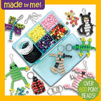 Made By Me Create Your Own Bead Pets by Horizon Group USA, Includes Over 600 Pony Beads, 6 Key Rings, Storage Box & Much More - style: Bead Pets