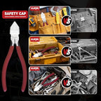 KATA 6-Inch Flush Cut Wire Cutters, Heavy Duty Side Cutter Pliers with Safety Cap, Sharp Snips for Crafting, Zip Ties, Floral Wire, Electrical, Jewelry, Chicken Wire, Artificial Flowers - color: 1 Pack 6 Inch With Safety Cap