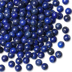 DUQGUHO Blue Beads for Jewelry Making 8mm Lapis Lazuli Beads for Bracelets DIY Natural Crystal Bead 47PCS - color: Blue#3