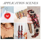 6 Strands Faceted Crystal Glass Beads Strands 3/4/6/8mm Rondelle Electroplate Glass Loose Spacer Beads Pearl Luster Plated for DIY Bracelet Necklace Jewelry Making, Red - color: 2/3/4/6/8mm-Red