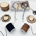 LUSTEMBER Leather String, Faux Leather Cord, Flat Suede Leather Lace for Necklaces, Bracelets, Jewelry Making, Tassels, Dream Catchers and Art Crafts - size: Black