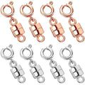 OHINGLT Strong Magnetic Necklace Clasps and Closures,Rose Gold and Silver Plated Jewelry Clasps Converters for Bracelet Necklaces Chain - color: 8Pcs | Silver & Rose Gold