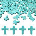 Turquoise Cross Beads for Bracelet Making - 200pcs 12x16mm Natural Semi-Precious Gemstone Loose Spacer Beads for Jewelry, Beading, Earrings & DIY Handmade Crafts - color: Turquoise Cross 12*16mm
