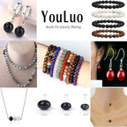 YouLuo Natural Stone Beads 100pcs 6mm Round Crystal Real Stone Beads Loose Gemstone Stone Beads 10 Colors Chakra Stones DIY Genuine Smooth Beads for Bracelet Necklace Jewelry Making (6mm Mixed)