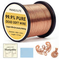 16 Gauge/1.3mm Copper Wire for Gardening & Jewelry – 115 Feet 1 Pound Spool with Polishing Cloth & COA – 99.9% Pure Dead Soft Bare & Skin Safe Uncoated Craft Wire for Wire-Wrapped Trees - size: 16 Gauge, style: 1 Pound
