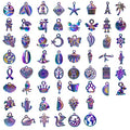 stino 100 G Mixed Style Metal Charms for Jewelry Making, Bulk Silver & Gold Plated, for Bracelet, Necklace, Earrings DIY Crafts - style: Rainbow 1