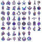 stino 100 G Mixed Style Metal Charms for Jewelry Making, Bulk Silver & Gold Plated, for Bracelet, Necklace, Earrings DIY Crafts - style: Rainbow 1